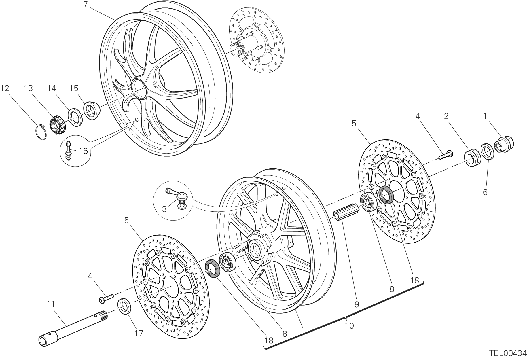 026 ROUES POUR SUPERBIKE 848 EVO 2012