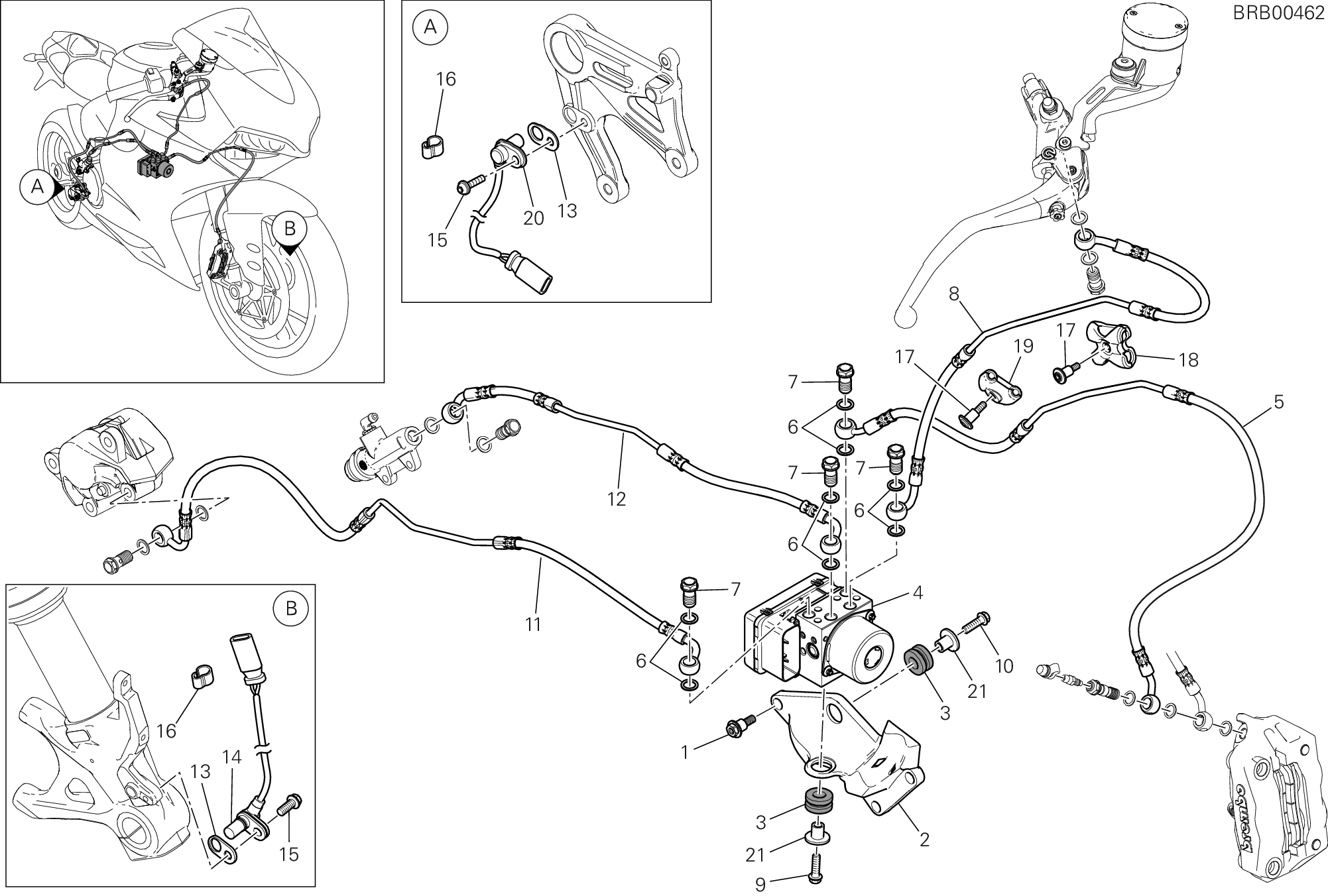 24A SYSTEME ANTIBLOCAGE DES FREINS ABS POUR SUPERBIKE 899 PANIGALE ABS 2014