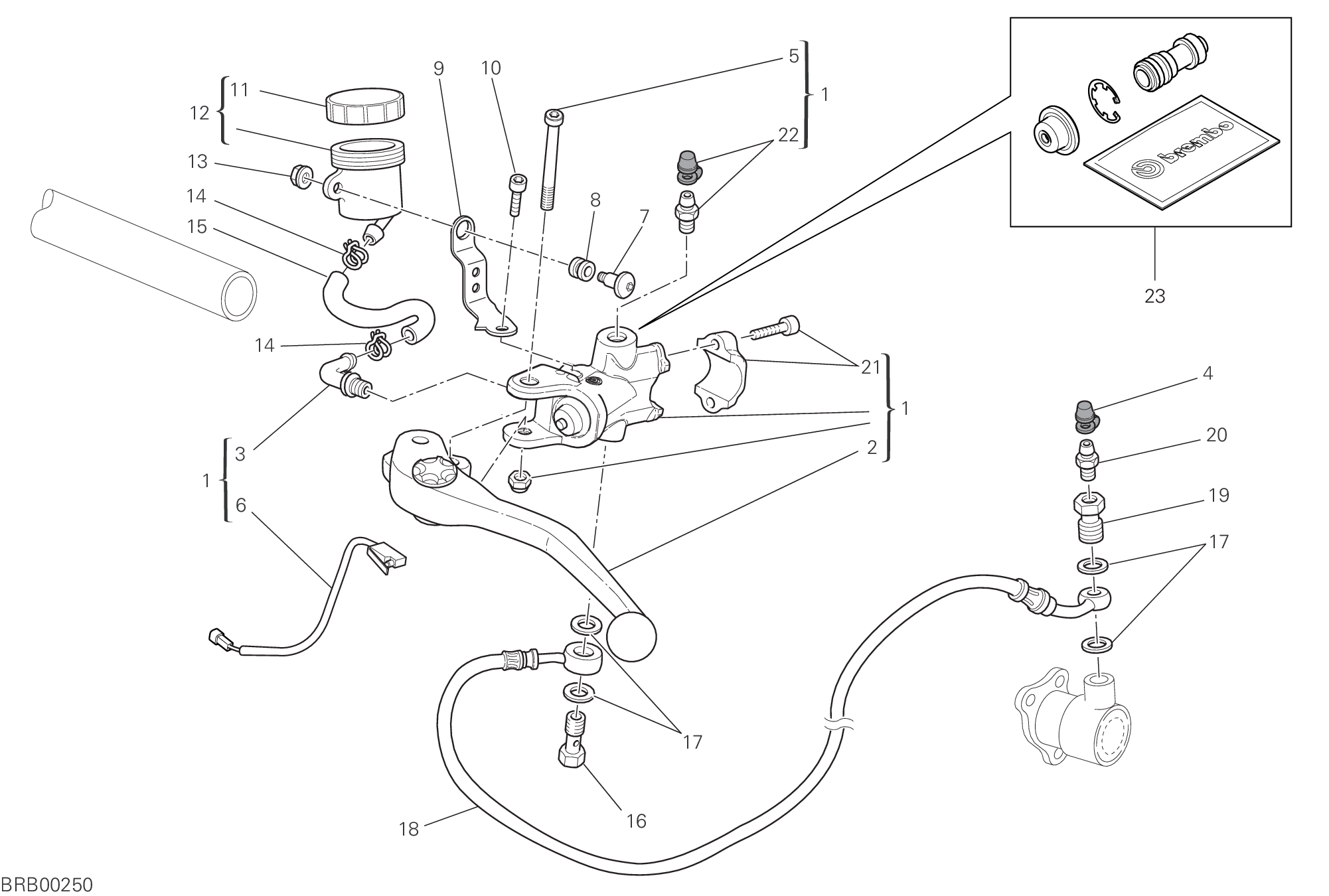 027 MAITRE CYLINDRE EMBRAYAGE POUR HYPERMOTARD 1100 EVO SP 2010