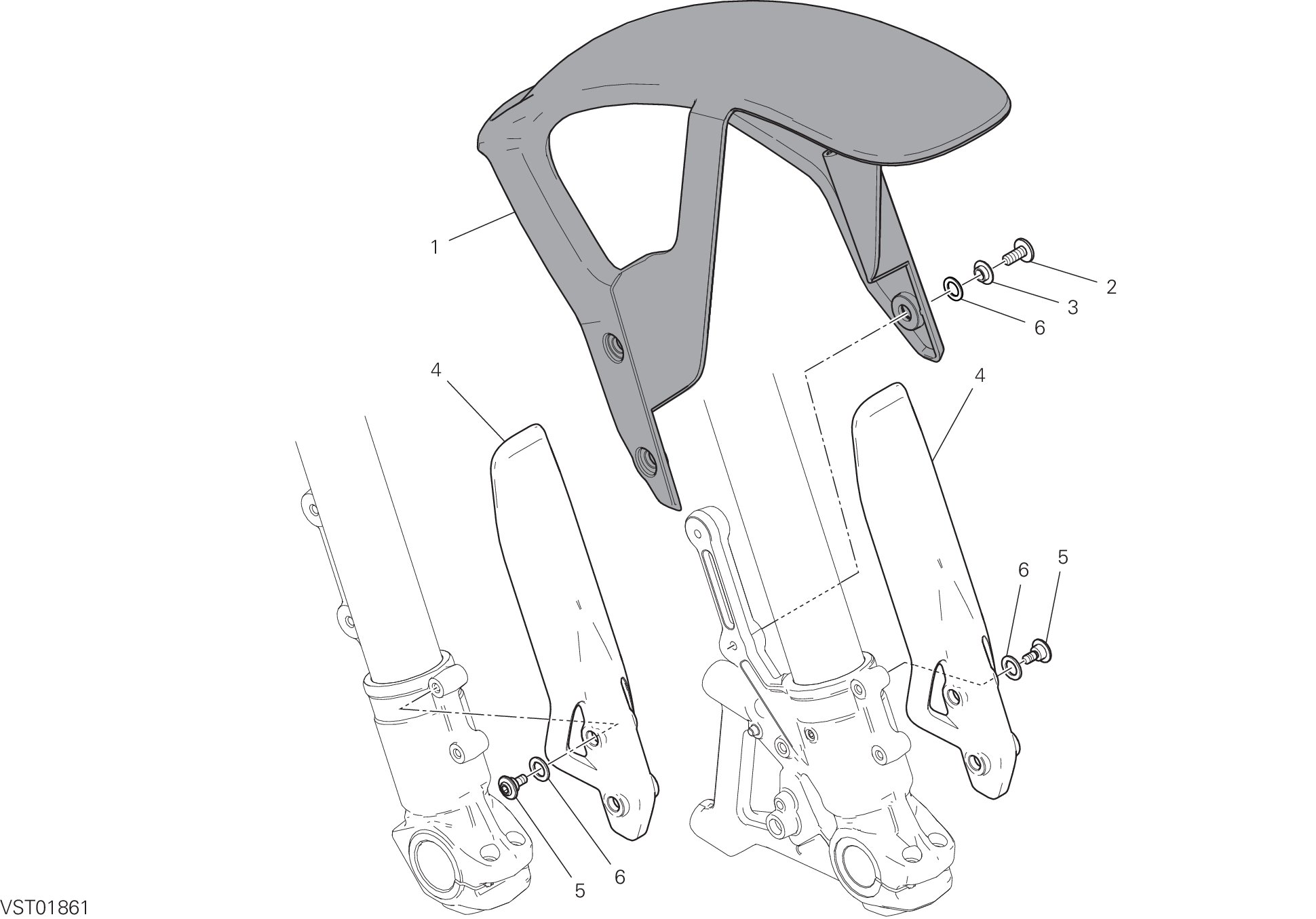 24A GARDE BOUE AVANT POUR SCRAMBLER ICON 2G 2023