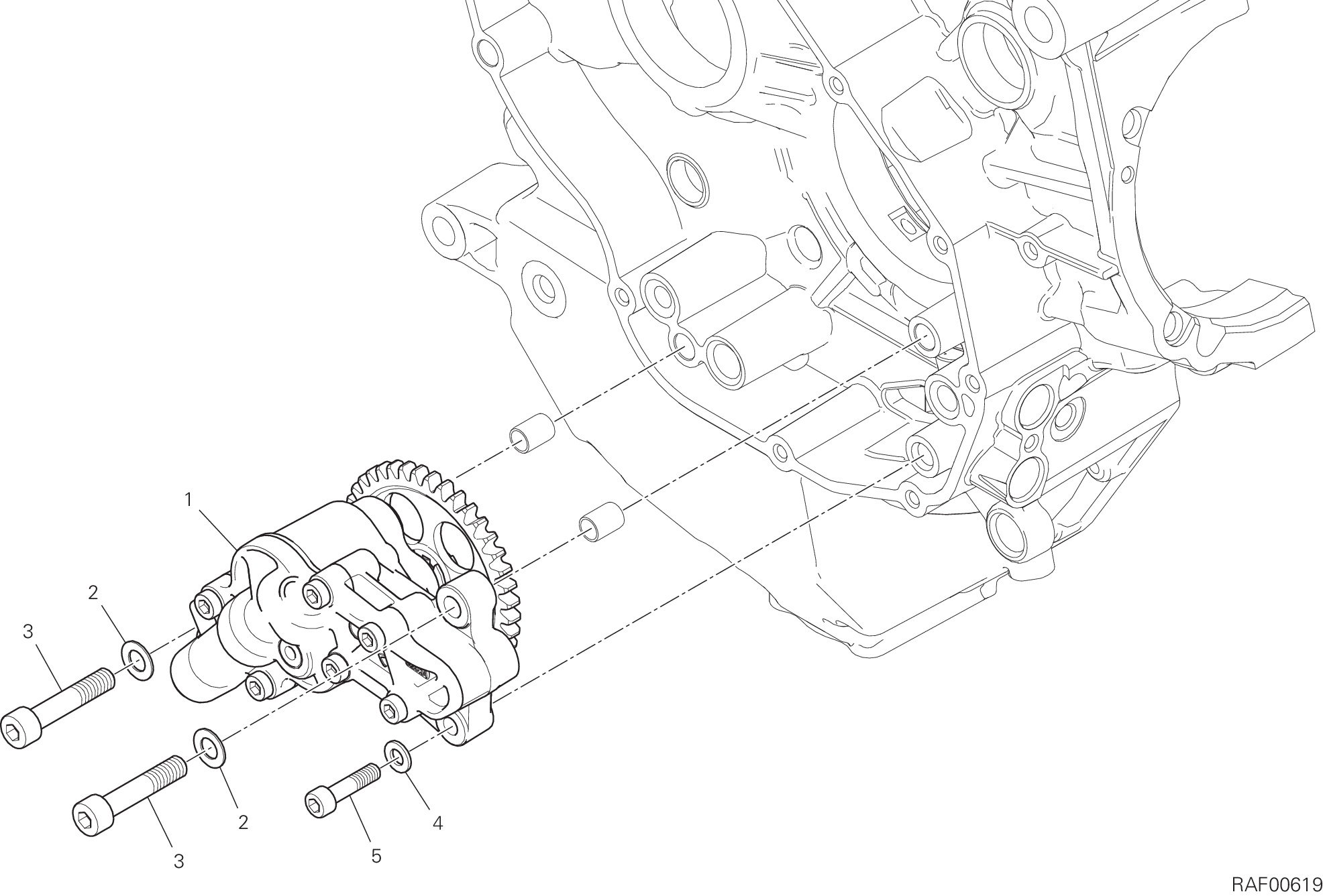 08A POMPE A HUILE COMPLETE POUR DIAVEL 1260 2019