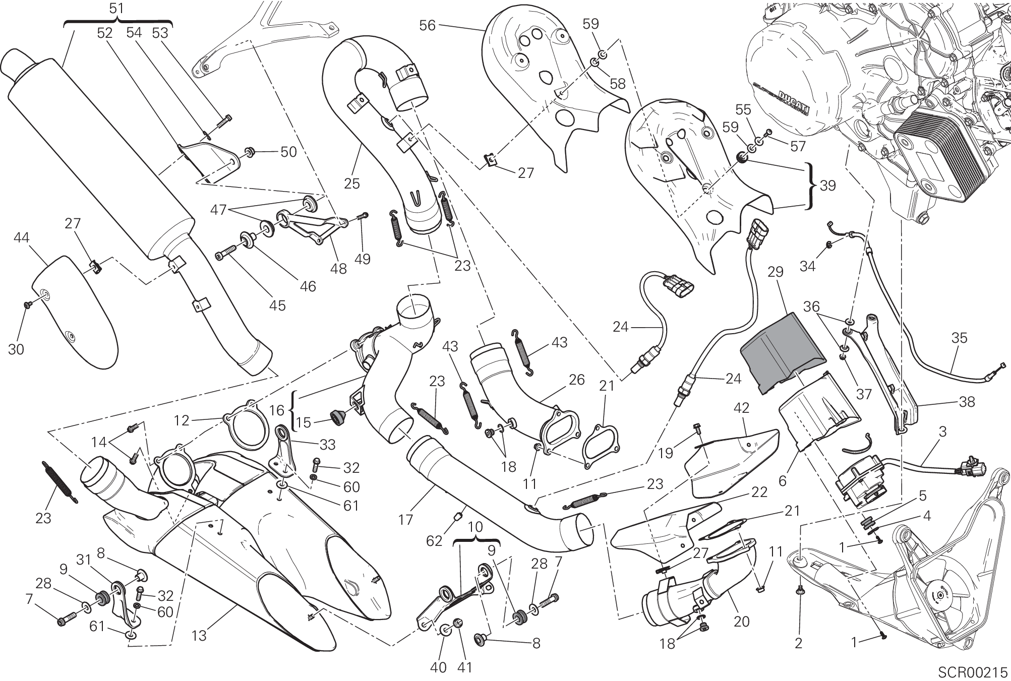 19A ECHAPPEMENT JAP POUR SUPERBIKE 899 PANIGALE ABS 2015