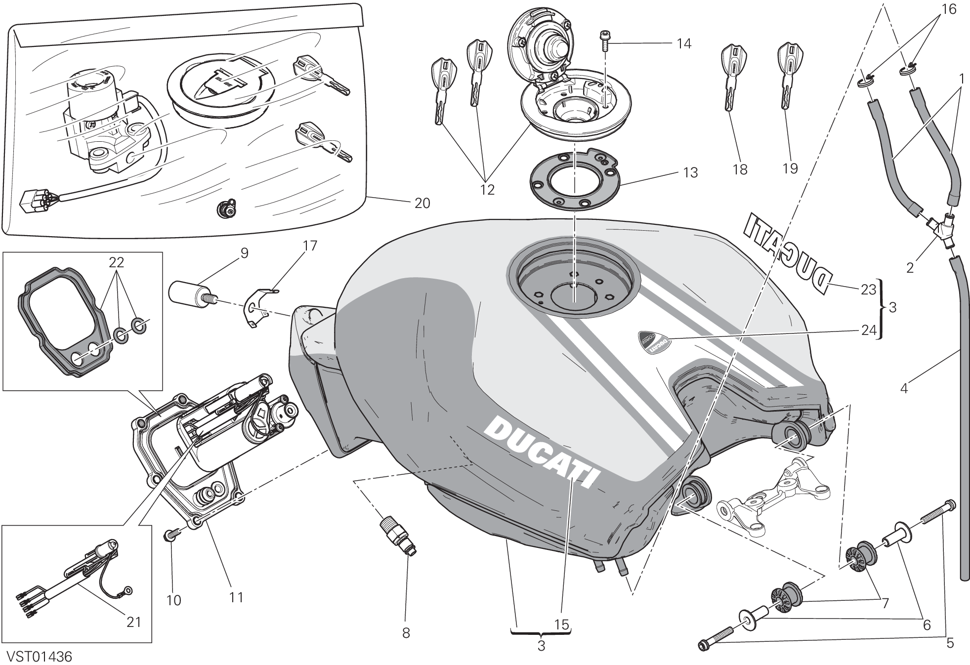 032 RSERVOIR POUR SUPERBIKE PANIGALE R 2015