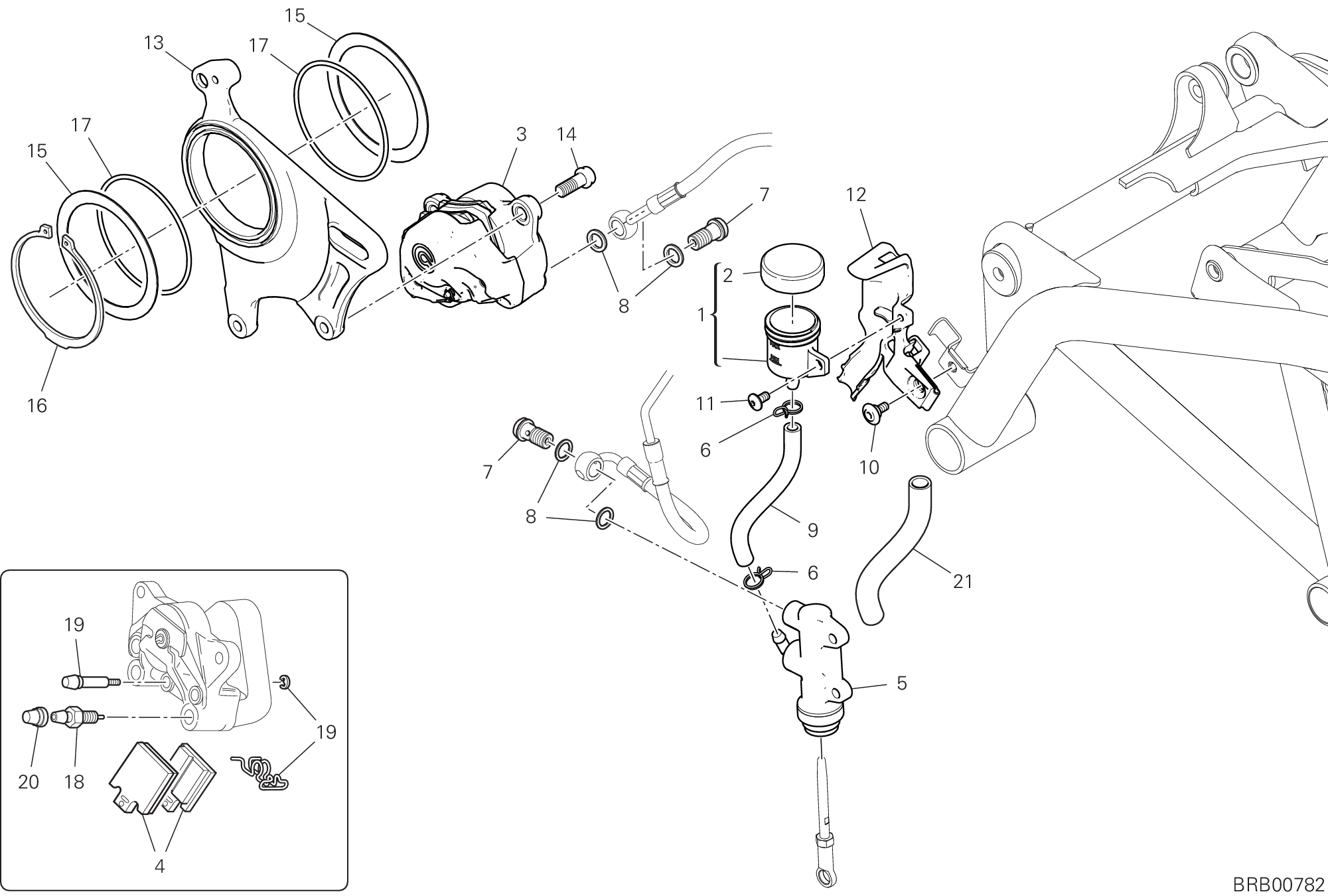 19D SYSTEME DE FREIN ARRIERE POUR HYPERMOTARD 950 2024