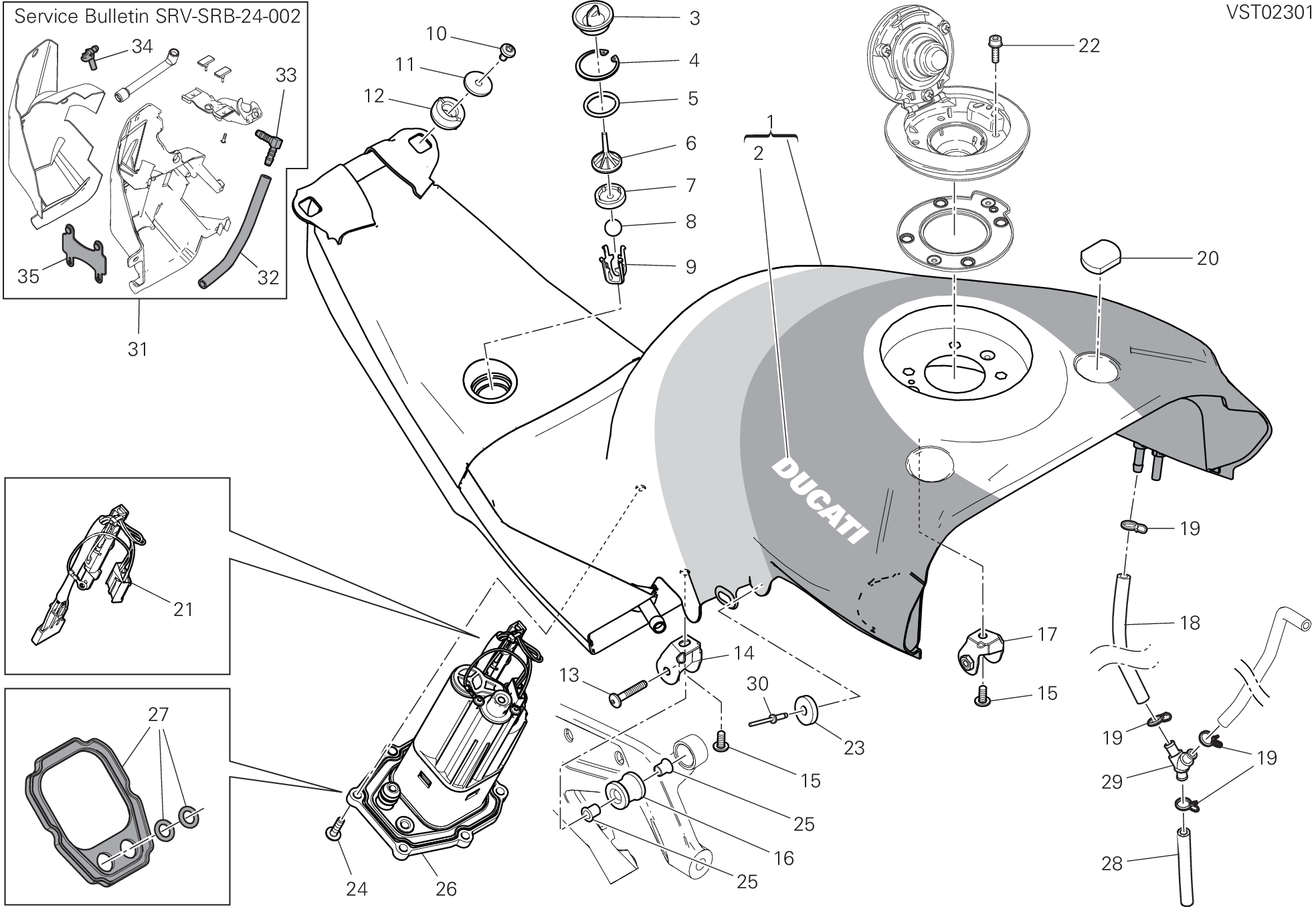 30A RSERVOIR POUR SUPERBIKE PANIGALE V4 S CORSE 2019