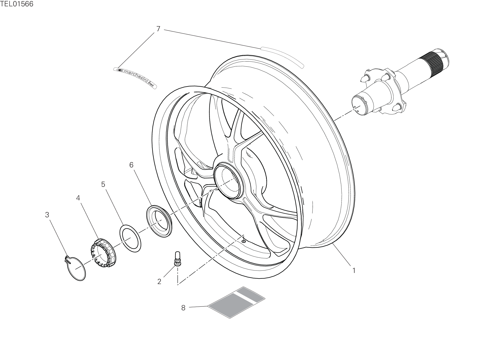 29A ROUE ARRIERE POUR SUPERBIKE PANIGALE V4 2022 WORLD CHAMPION MOTOGP REPLICA 63 2024